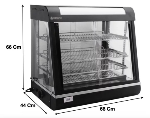 Vitrine chauffante L 660 mm